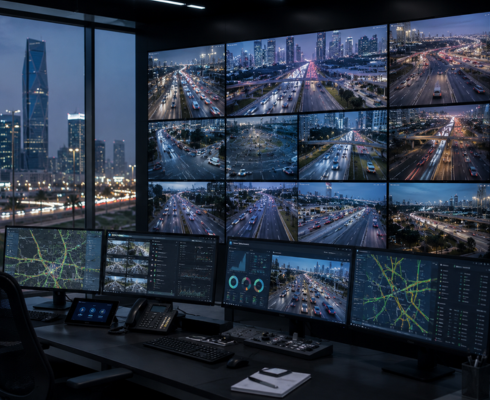 Traffic monitoring and control room technology