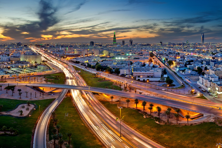 Saudi Arabian highways and urban infrastructure